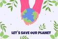 Earth Day illustration hand draw. Save our planet. Eco friendly Royalty Free Stock Photo