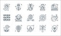 Earth day line icons. linear set. quality vector line set such as eco bulb, save the world, save energy, wind energy, creative,