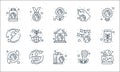 earth day line icons. linear set. quality vector line set such as earth day, recycled bag, nature, save energy, save water,