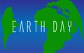 Earth day logo design. Happy Earth Day, 22 April . World map background vector illustration. Royalty Free Stock Photo