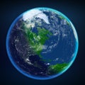 Earth with day and night view Royalty Free Stock Photo