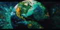 Earth Day. Planet mother earth globe. Abstract continents and oceans background wallpaper.