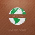 Earth Day. Planet realistic Banner