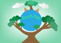 Earth day, plant tree save our world Royalty Free Stock Photo