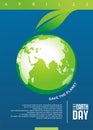 Earth day poster design Royalty Free Stock Photo