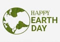 Earth day poster with green grass Royalty Free Stock Photo