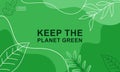 Earth Day posters with green backgrounds