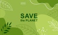 Earth Day posters with green backgrounds