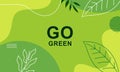 Earth Day posters with green backgrounds