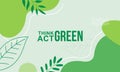 Earth Day posters with green backgrounds