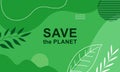 Earth Day posters with green backgrounds