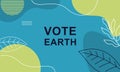 Earth Day posters with green backgrounds