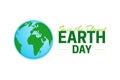 Earth Day - Save the Planet Vector Logo Icon Isolated on White Background Royalty Free Stock Photo