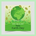 earth day social media post. Environmental problems and environmental protection. mother earth day banner. happy world earth day Royalty Free Stock Photo