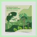 earth day social media post. Environmental problems and environmental protection. mother earth day banner. happy world earth day Royalty Free Stock Photo
