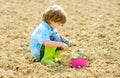 Earth day. soils and fertilizers. summer farm. ecology and environmental protection. happy child gardener. spring Royalty Free Stock Photo