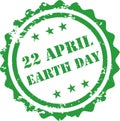 Earth day stamp