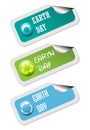 Earth Day stickers Royalty Free Stock Photo