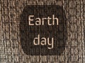 Earth day text with neutral background