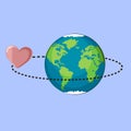 Earth Day Valentine Day Vector Design