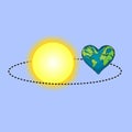 Earth Day Valentine Day Vector Design