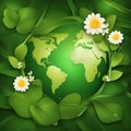 Earth day, world environment day,save planet,climate emergency action concept,global warming, green globe in eco friendly Royalty Free Stock Photo