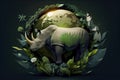 Earth Day or World Wildlife Day concept. Save our planet, protect green nature