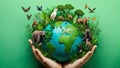 Earth Day or World Wildlife Day concept.