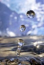 Earth in drop of water. Royalty Free Stock Photo