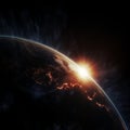 Earth eclipses the sun in a breathtaking solar celestial dance