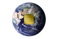 The Earth with electronic chip