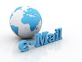Earth and email Royalty Free Stock Photo