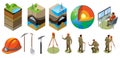 Earth Exploration Isometric Icons