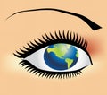 Earth eye Royalty Free Stock Photo