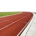 Earth featuring a running track symbolizing the importance of exercise isolated on white background Royalty Free Stock Photo