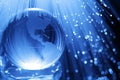 Earth & fiber optics Royalty Free Stock Photo