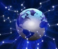 Earth & fiber optics Royalty Free Stock Photo