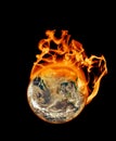 Earth On Fire Royalty Free Stock Photo