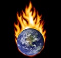 Earth on fire Royalty Free Stock Photo