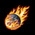 Earth fireball Royalty Free Stock Photo