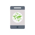Earth flat color icon Royalty Free Stock Photo