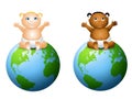 Earth Friendly Baby Clip Art Royalty Free Stock Photo