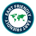 earth friendly stamp on white