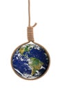 Earth in gallows rope Royalty Free Stock Photo