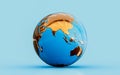 Earth global 3d illustration world map continent Royalty Free Stock Photo