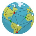 Earth, Globalization & Connections Flat Icon