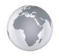 Earth Globe Africa View Isolated Royalty Free Stock Photo