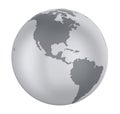 Earth Globe America View Isolated