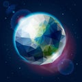 Earth globe as icosahedron Royalty Free Stock Photo