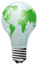 Earth globe as lightning bulb Royalty Free Stock Photo